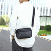 Men's Casual PU Leather Shoulder Bag with Zipper Pockets
