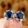 Geometric Cubic Zirconia Stud Earrings