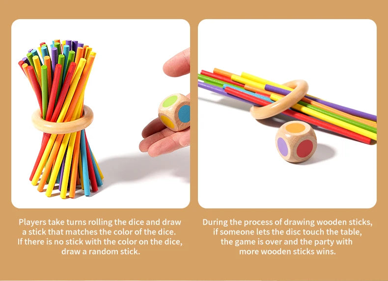Wooden Counting Sticks and Balance Toy for Early Learning