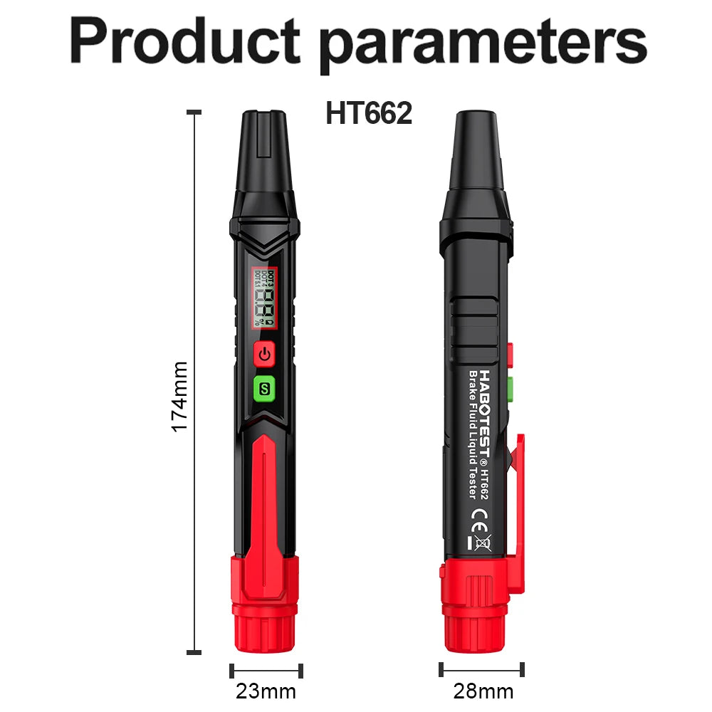 Digital Brake Fluid Tester with Backlit Display