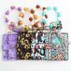 Silicone Bead Bracelet with Leather Card Holder and Tassel