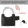 Motion-Activated Alarm Padlock with 110dB Siren