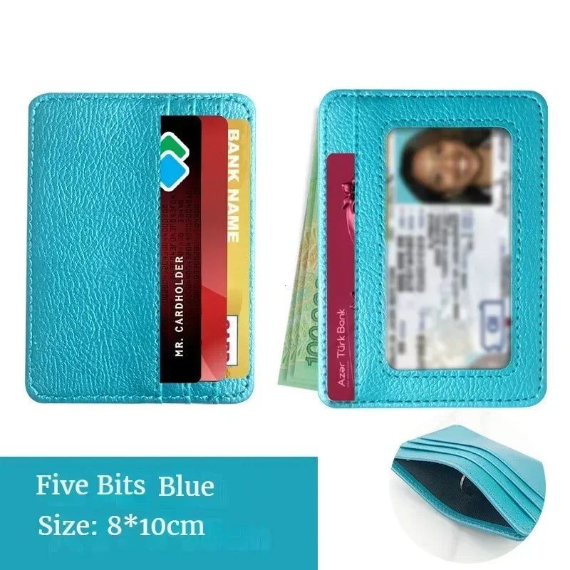 Slim PU Leather Wallet with Multiple Card Slots