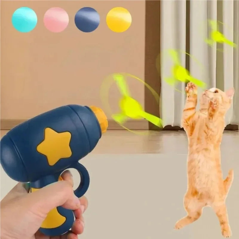 Interactive Cat Launcher with Flying Disc