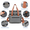 Insulated Double-Layer Lunch Tote with Shoulder Strap