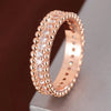 Bague Géométrique Moderne en Zircon Cubique