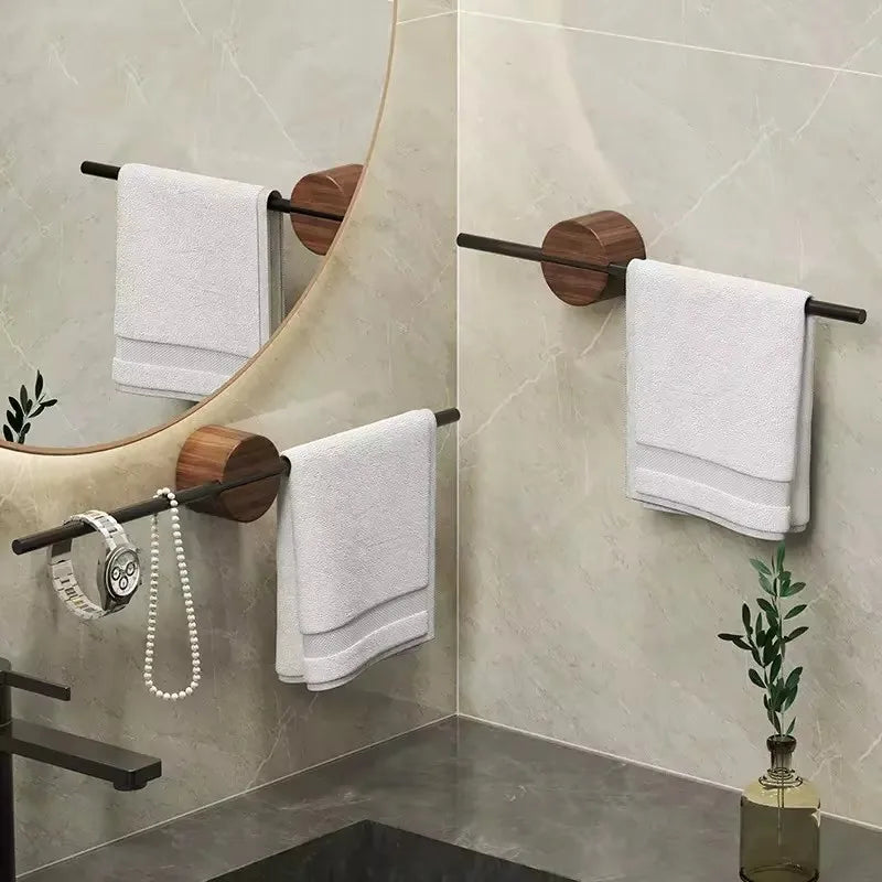 Adjustable Wood Towel Rack