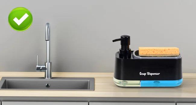 3-in-1 Kitchen Soap Dispenser Set with Sponge Holder