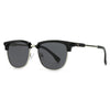 Lunettes de soleil rétro à monture demi-cadre