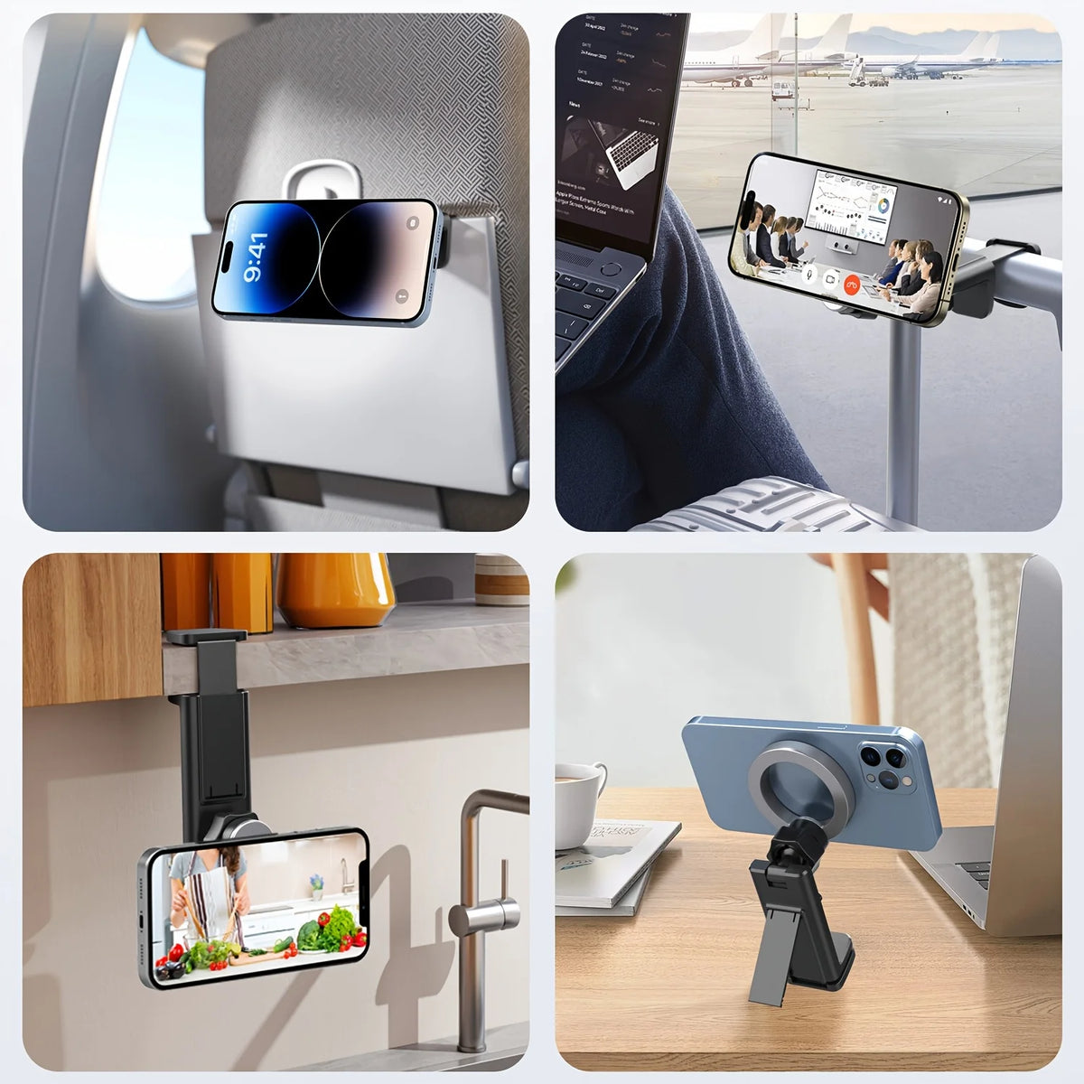 Magnetic Phone Holder for Travel and Desktop