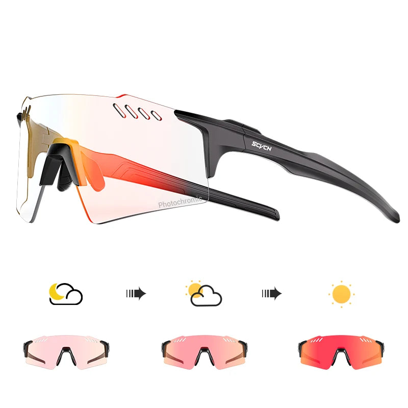 Photochromic Cycling Sunglasses with UV400 Protection