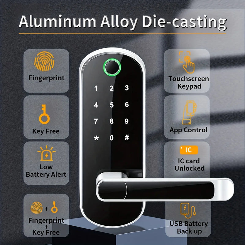 Smart Fingerprint Door Lock with WiFi App Control