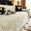 Thick Chenille Sofa Cover with Tassel Fringe — Scratch Resistant & Reversible