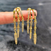 Gold Plated Triple Huggie Stud Earrings