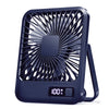 Portable USB Desk Fan with 180° Foldable Stand and Digital Display
