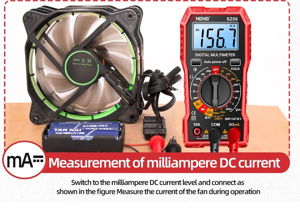 Compact Digital Multimeter with 2000-Count Accuracy for Home and Electrical Work