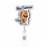 Cute Cat Acrylic ID Badge Reel with Retractable Clip