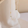 Personalized Initial Necklace with Gemstone Pendant