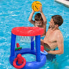 Inflatable Pool Basketball Hoop & Floating Ring Set