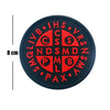 Red embroidered patch featuring the Knights Templar cross shield design with hook and loop backing