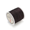 Spool of dark brown 0.8mm nylon macramé cord for jewelry making