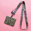 Leopard Print ID Card Holder with Detachable Lanyard