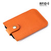 Slim Leather Card Holder with Quick-Access Pull Tab