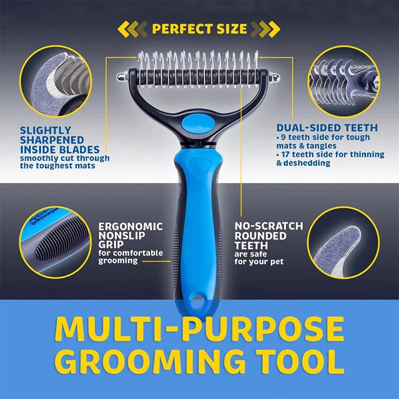 Two-Sided Pet Deshedding Brush