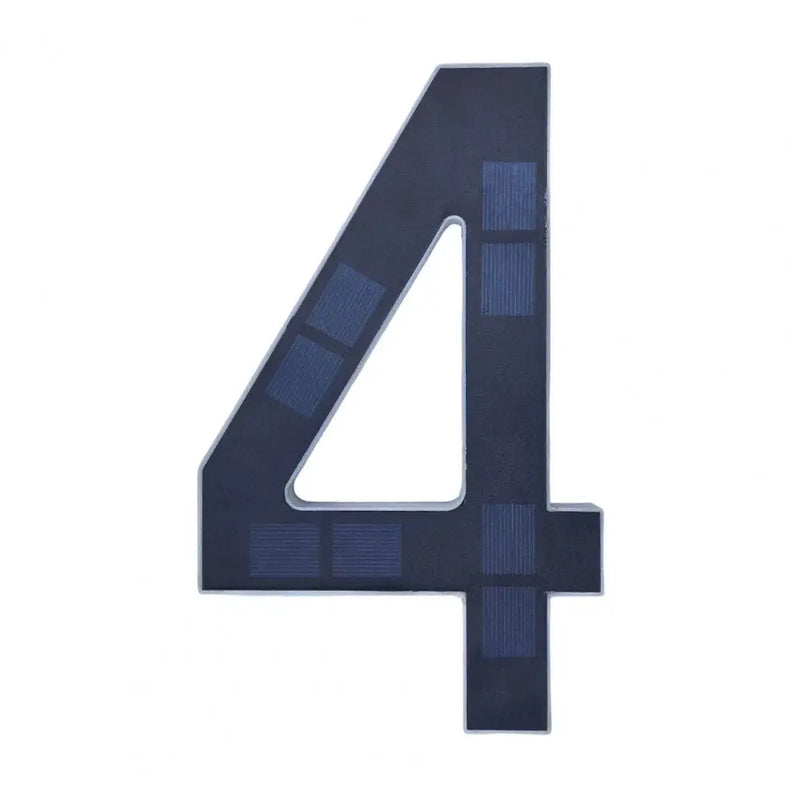 Solar-Powered LED House Number Sign