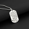 Engraved Inspirational Dog Tag Necklace