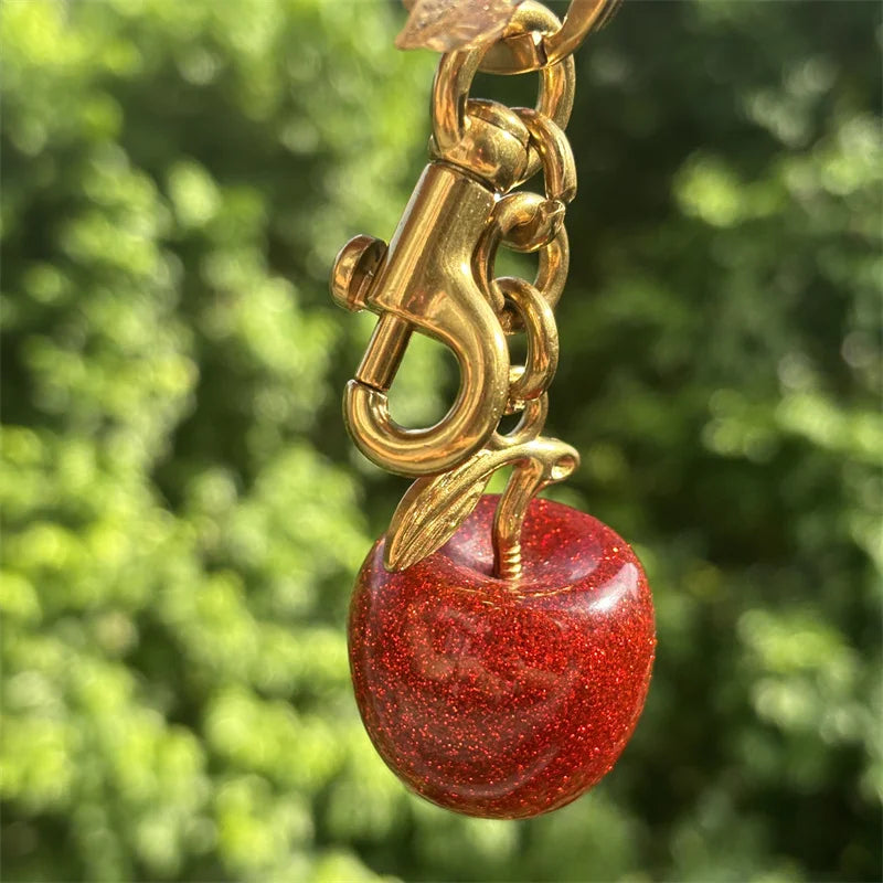 Crystal Fruit Bag Charm Keychain