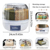 360° Rotating 6-Compartment Cereal Dispenser with One-Touch Dispense