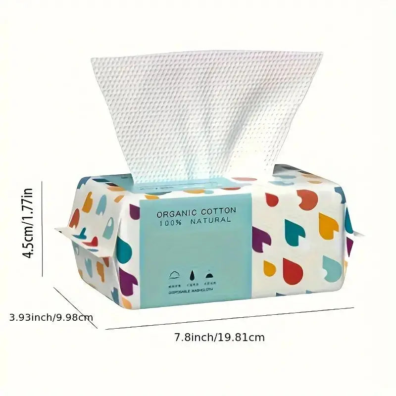 100% Cotton Disposable Face Towels – Soft & Thick Cleansing Wipes for Skincare
