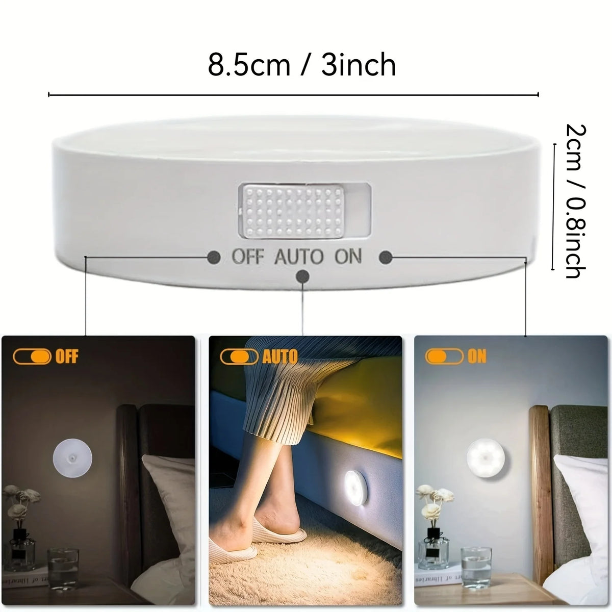 Dimmable LED Vanity Mirror Lights with USB Power