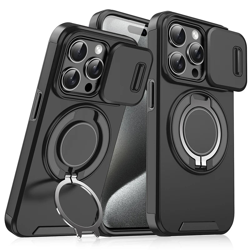 Coque de Téléphone avec Anneau Rotatif 360° pour Voiture