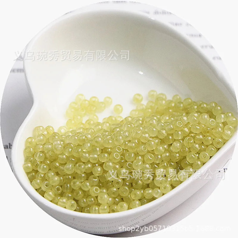 Jade Ice Glass Rice Beads for Jewelry Making