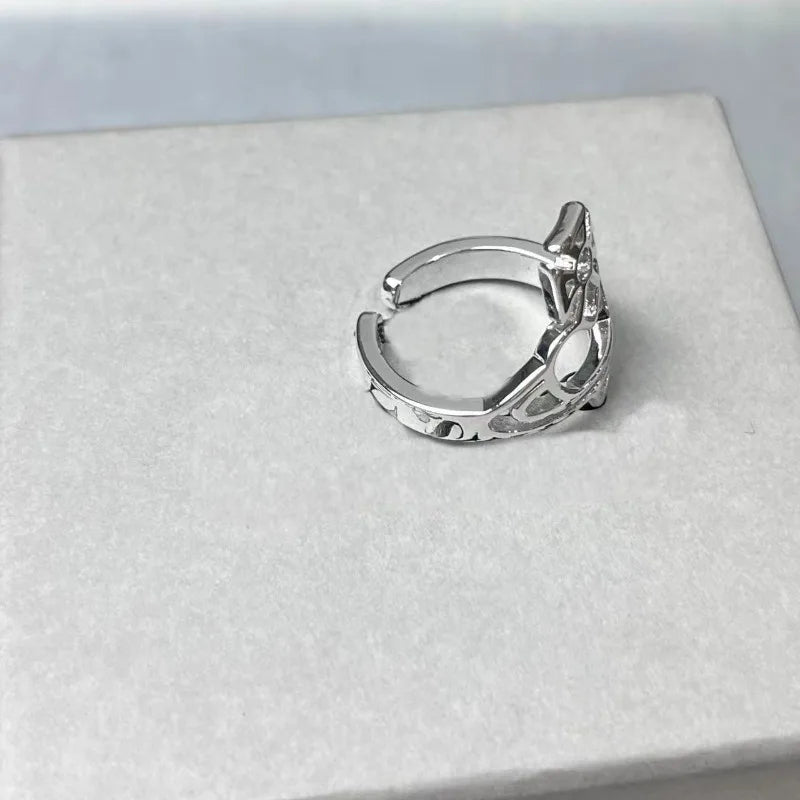 Adjustable Hollow Heart Rings