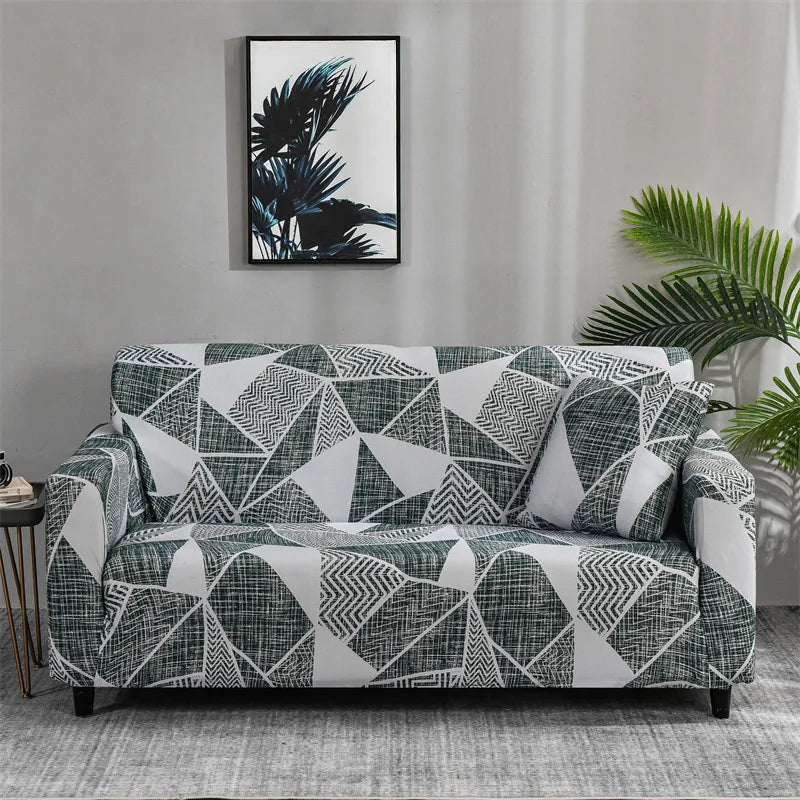 Floral Print Stretch Sofa Cover with Elastic Edge