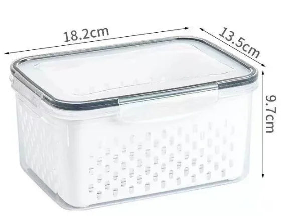 Contenedor de Almacenamiento para Frutas y Verduras con Colador Extraíble