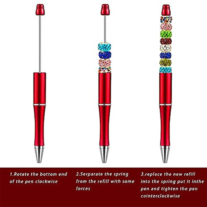 Creative Beaded Ballpoint Pens — DIY Printable Set