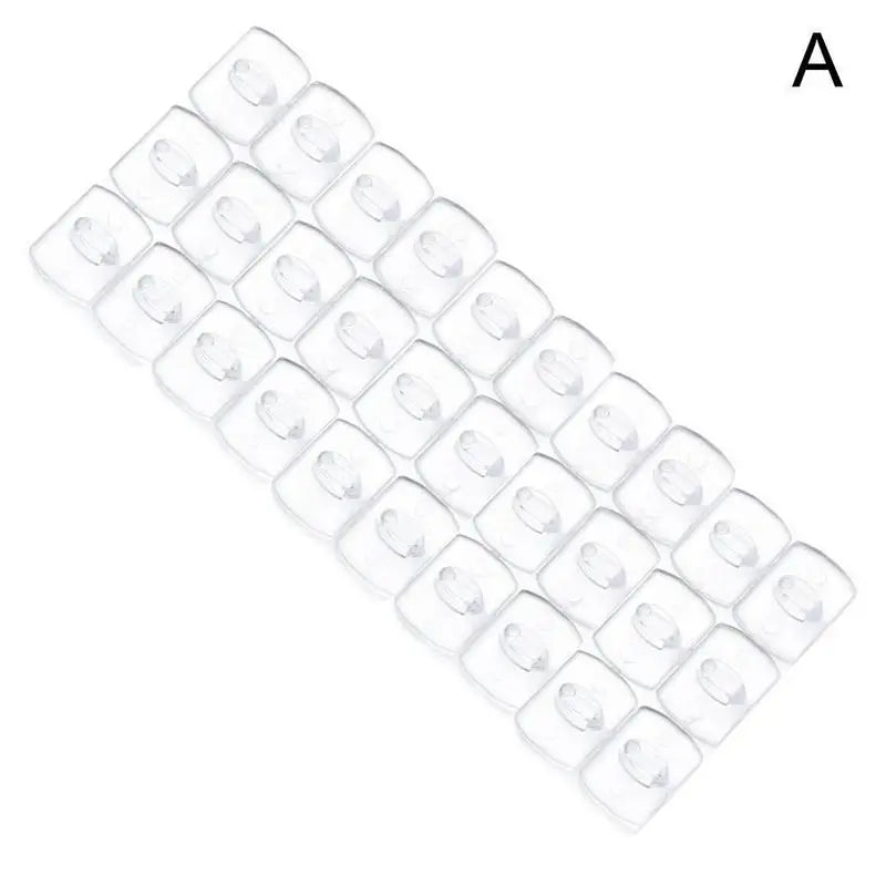 Transparent Removable Adhesive Hooks for Cable Management