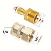 Brass pressure washer adapter kit with M22 thread and quick connect fitting