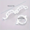 Clear plastic reusable plant clips for garden support and vine fixing, shown with dimensions 70mm/2.76in and 30mm/1.18in.