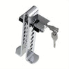Heavy-duty stainless steel adjustable brake pedal lock for vehicles