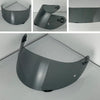A replacement helmet visor with an anti-fog coating shown in various angles.