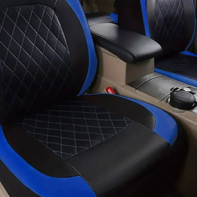 Premium PU Leather Car Seat Cover Set – Full Protection for Sedans, SUVs & Trucks