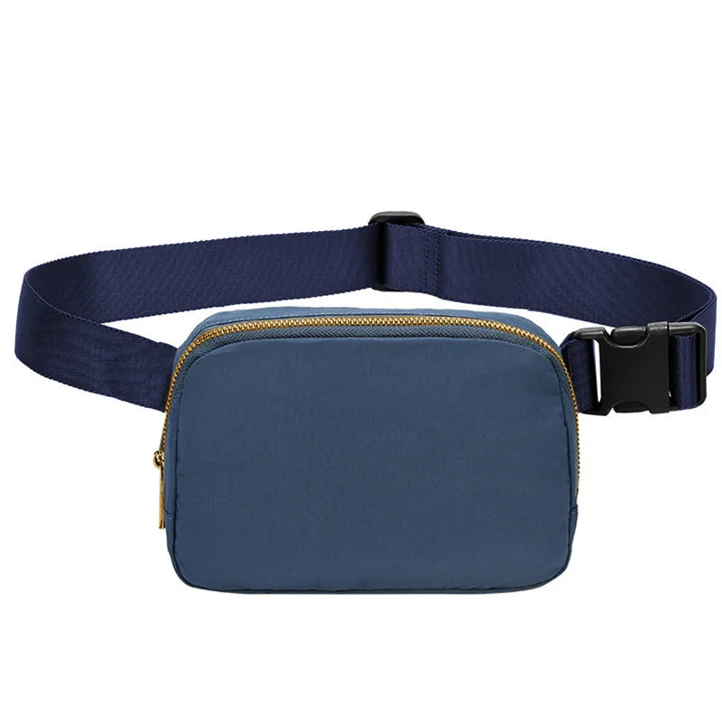 Versatile Nylon Waist Pack with Zippered Pockets