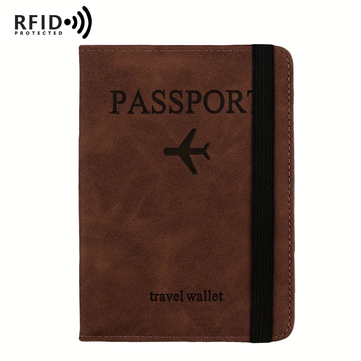 Vintage PU Travel Passport Holder with RFID Protection