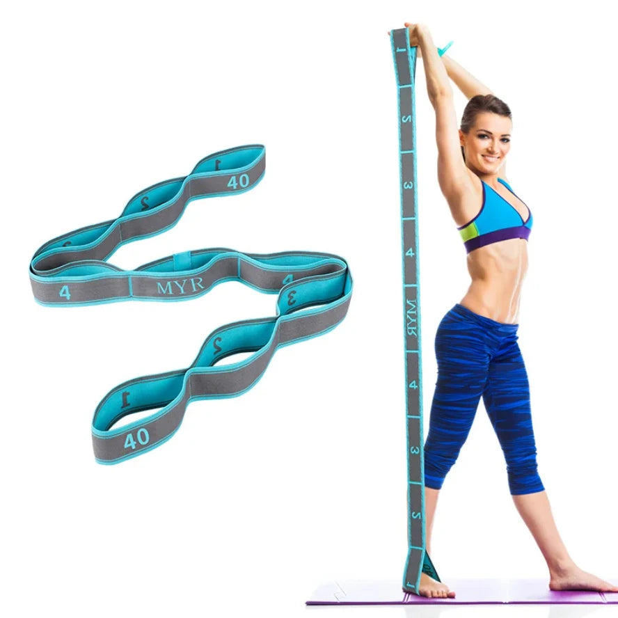 Elastisches Yoga-Dehnband mit Ösen