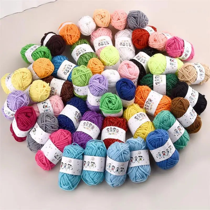 12-Color Soft Acrylic Yarn Set for Knitting & Crochet